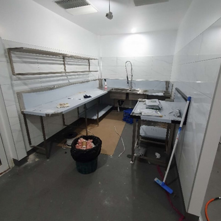 commercial kitchen refurb grease trap gas plumbing